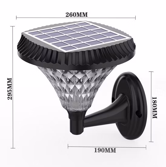 ABS Street Light Garden Spike Yard Lamp Waterproof LED Solar Wall Light Outdoor Decorative Garden Landscaping Solar 2 in 1 Wall Lights